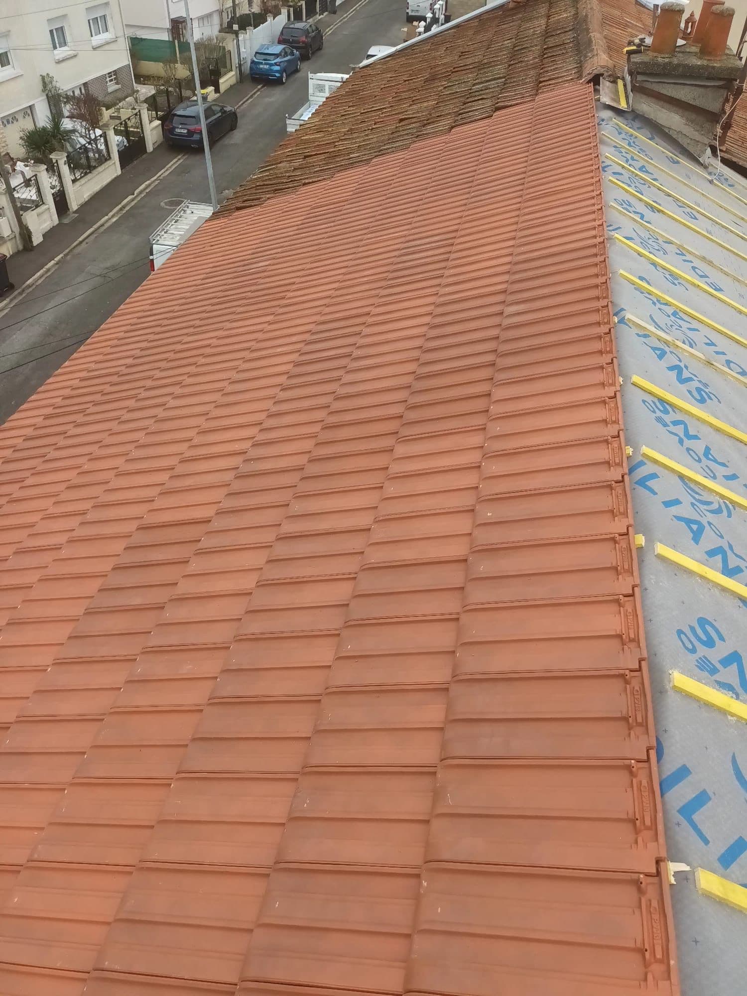 Rénovation complète d’une couverture en tuiles